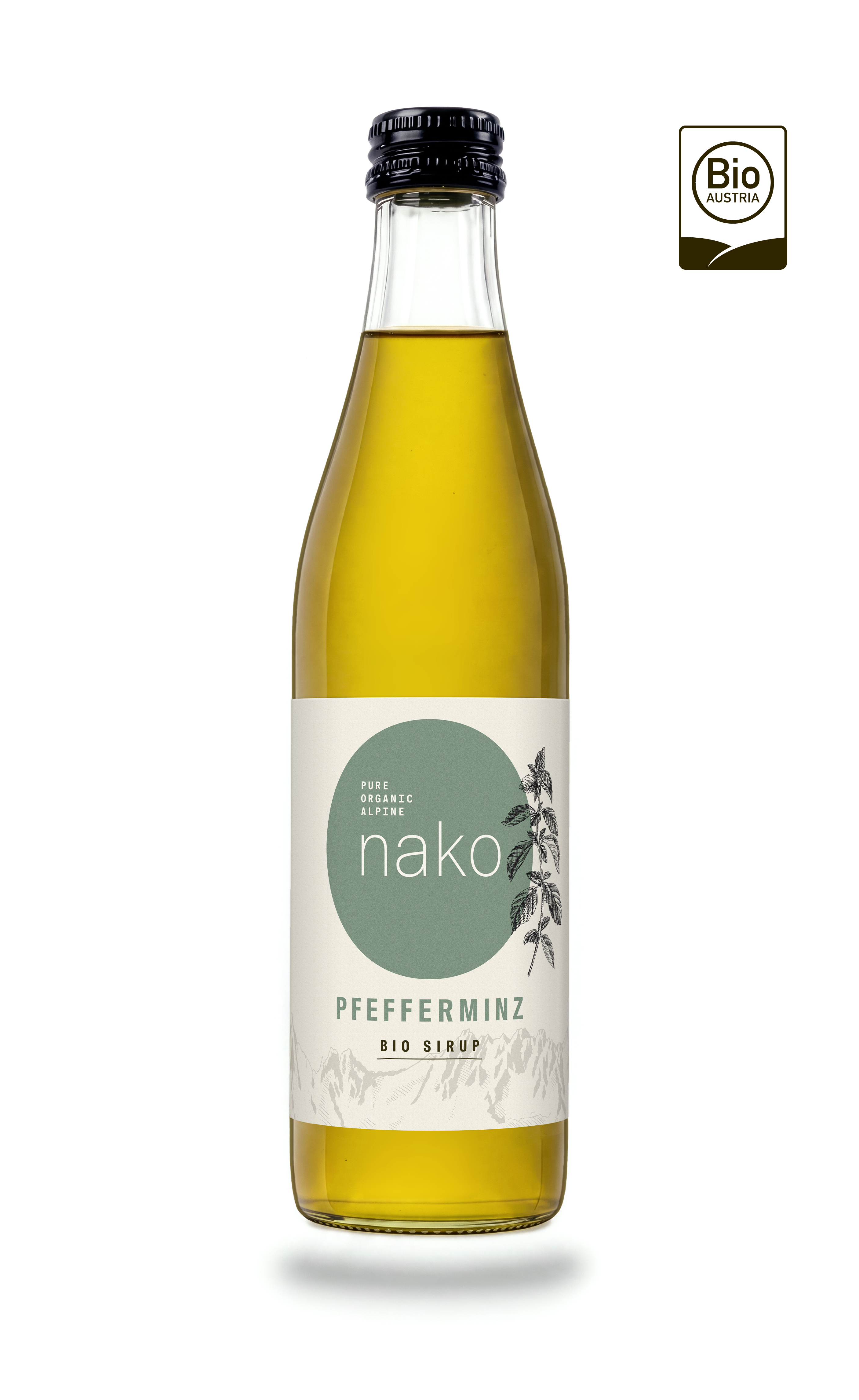 Pfefferminz Bio Sirup – Drehverschlussflasche